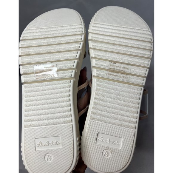 Altar'd State Women Vanne Clear Transparent Straps Sandals Slip on White 7.5 M - Picture 5 of 5